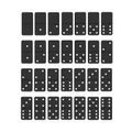Set of domino bones vector illustration.